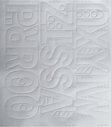 Öntapadós matrica, 5 cm-es, betűlap, ABC második fele, fehér