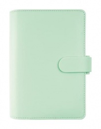 Kalendárium, gyűrűs, betétlapokkal, personal méret, FILOFAX "Saffiano", menta